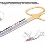 Dental Iris Scissor TC 11.5cm Straight